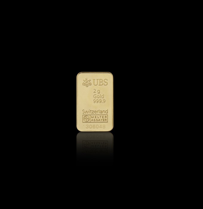 UBS Guld 2g - stående matt